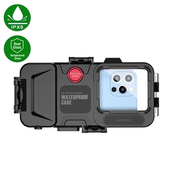 Image 1 of 4smarts Active Pro Waterproof Case Dive Pro - универсален професионален водоустойчив калъф (до 20 метра) за Apple iPhone с Lightning (черен)