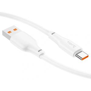 hoco. X96 Force 27W кабел за зареждане и пренос на данни USB-A - Type-C, бял, 1 м