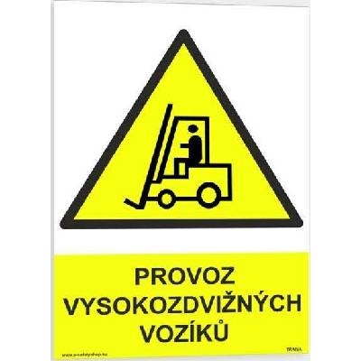 Traiva s.r.o Provoz vysokozdvižných vozíků Verze: Plast 210 x 297 mm (A4) tl. 0.5 mm - Kód: 08621