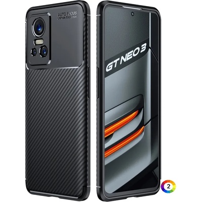 OPPO Realme GT Neo3 Удароустойчив Carbon Fiber Калъф и Протектор