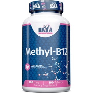 Haya Labs Methyl-B12, 200 mcg, 100 таблетки, Haya Labs (16494)