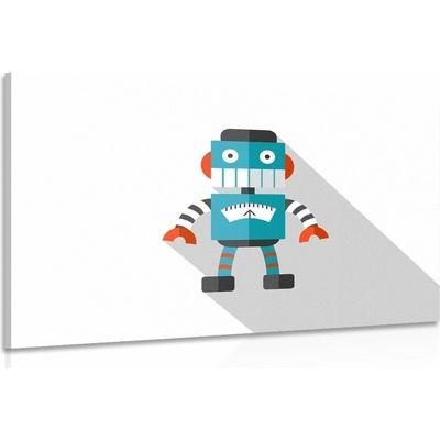 Obraz modrý robot na bielom pozadí