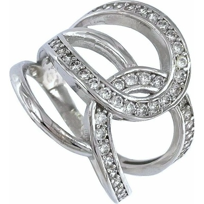 Infinitysilver Stříbrný prsten široký smyčky OR34862
