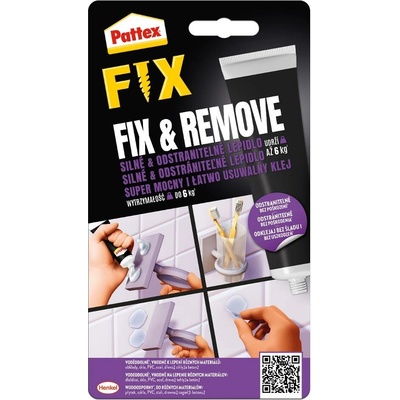 Pattex Fix & Remove Odstrániteľné montážne lepidlo 44 g