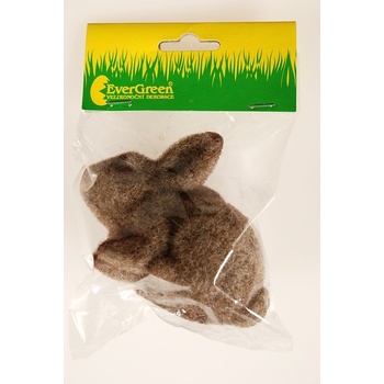 Zajíček semiš, výška 10 cm 380443