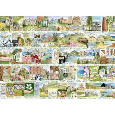 Gibsons - Puzzle National Trust: Landmarks & Landscapes - 1 000 piese