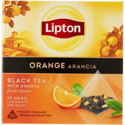 Lipton čierny čaj s pomarančom 20 ks