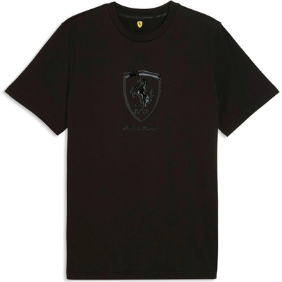 Puma Ferrari Tonal Shield Tee čierna strieborná