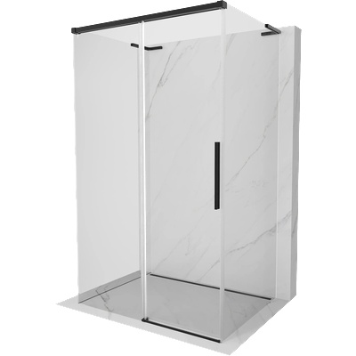 Mexen Rox-3S L тристенна плъзгаща се душ кабина 105 x 110 см, прозрачна, черна - 8C2L-105-110-70-00-3S (8C2L-105-110-70-00-3S)