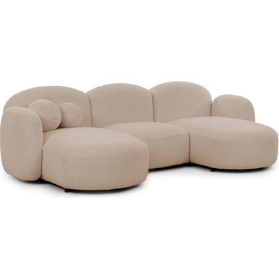 ROPEZ Светлокафяв ъглов диван от букле (U форма) Orbit - Ropez (Orbit A+OT+1,5+OT+A Quelle 03 Standard)