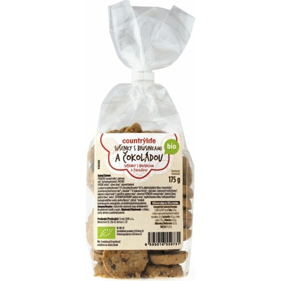 Country Life Bio Sušienky s brusnicami a čokoládou 175 g