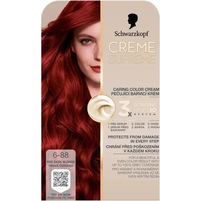 Schwarzkopf Creme Supreme 6-88 Tmavá červená