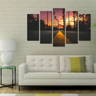 Art gift Декоративен панел за стена Залез по пътя