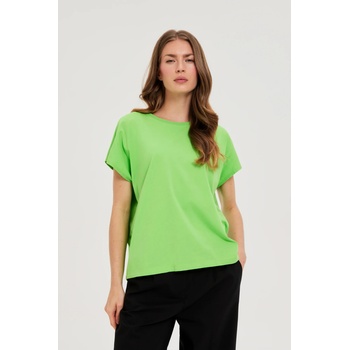 Moodo Дамска памучна тениска Moodo - светлозелена Moodo | Zelen | ЖЕНИ | XS