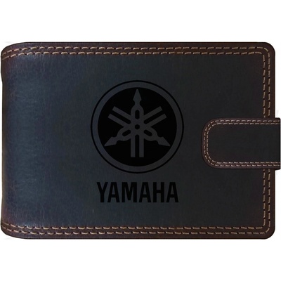YAMAHA kožená pánská peněženka RFID hnědá