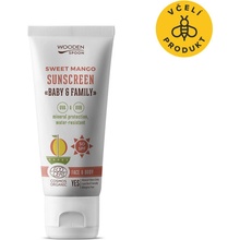 Wooden Spoon opalovací tělové mléko Mango Baby & Family SPF50 100 ml