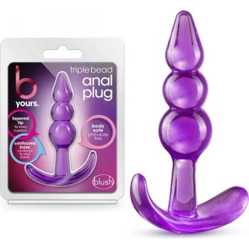 Image 1 of Анален плъг с три стимулиращи сфери - B Yours Triple Purple (BLUSH01238)