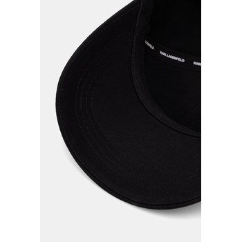 Karl Lagerfeld шапка с козирка дамска от памук IKON (B3W33030)