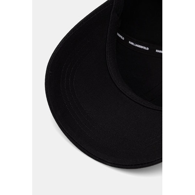 Karl Lagerfeld шапка с козирка дамска от памук IKON (B3W33030)