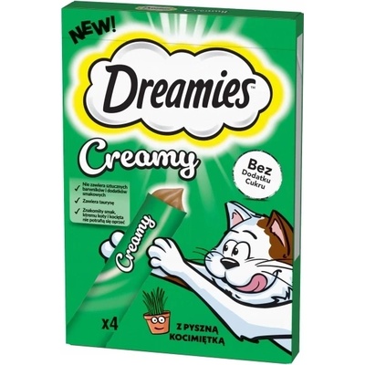 Dreamies Creamy Деликатес за котки „Котешка мента 4x10 г
