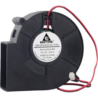 Dúchadlový ventilátor 97x97x33mm, 12V DC, XH2.54 - 2Pin