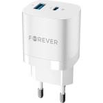 Forever Зарядно TC-05 220V PD GaN USB, USB-C 33W бяло