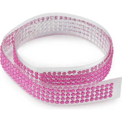 Prima-obchod Samolepicí borta s kamínky šíře 12 mm, barva 4 pink