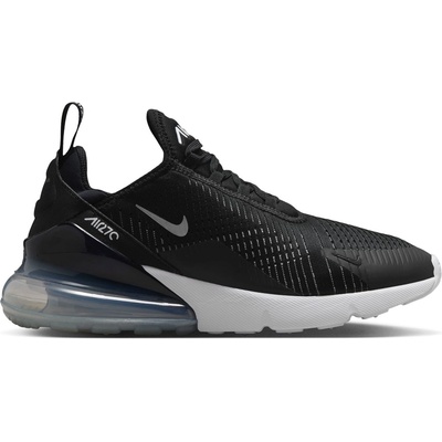 Nike Дамски маратонки Nike Air Max 270 Ladies Trainers - Blk/Mtl Slv-Wht
