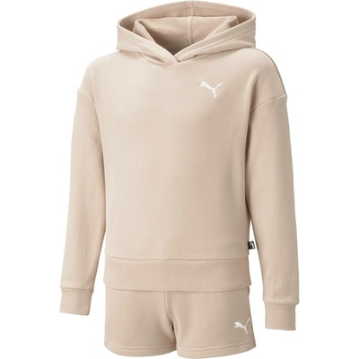 Puma dievčenská tepláková súprava LOUNGEWEAR SHORT SUIT G ružová biela