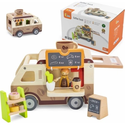 Viga Toys Dřevěná autokavárna Lumarko!