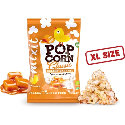 Mixit Velký BIO popcorn Slaný karamel 75 g – Zboží Dáma