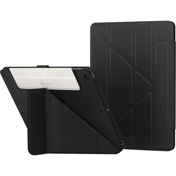 SwitchEasy Origami Case - полиуретанов кейс и поставка за iPad 9 (2021), iPad 8 (2020), iPad 7 (2019) (черен)