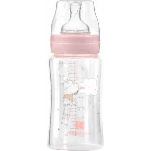 KikkaBoo Бебешко стъклено шише KikkaBoo Hippo Dreams - 240 ml, розово (31302020121) - ozone
