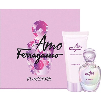 Salvatore Ferragamo Amo Ferragamo Flowerful EDT pro ženy 50 ml + tělové mléko 100 ml dárková sada