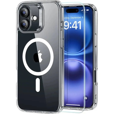 ESR Кейс ESR Hybrid (HaloLock) за iPhone 16, прозрачен, със скрийн протектор (1A7940101)