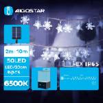 Aigostar - LED соларна гирлянда 50xLED/8 функции 12m IP65 студено бяло (AI0410)