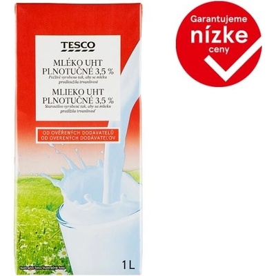 Tesco Mlieko UHT plnotučné 3,5% 1 l