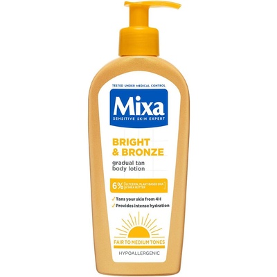 Mixa Лосион за постепенно придобиване на тен Bright & Bronze, 250 ml