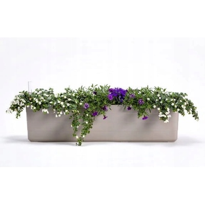 Plastia truhlík samozavlažovací Berberis taupe + slonová kost 80 cm