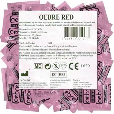 Oebre Bulk-Pack CLUB-Condom Red 100 ks