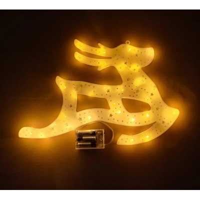 Foxter Svítící LED sob XXL 43 cm teplá bílá