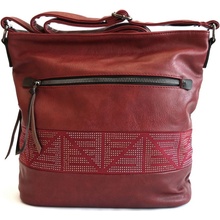 Dámská střední crossbody kabelka LIDA 2346 tmavěčervená