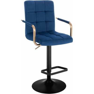 LuxuryForm Design Verona Gold Velur na čiernom tanieri modrá
