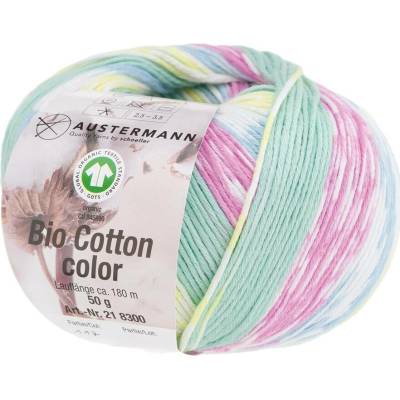 Austermann BIO COTTON COLOR - 100% organická bavlna - Ručně pletací příze Barva: 117 PASTELL