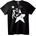 NOONEBRAND Тениска Rock Star звезда - 6XL, Black