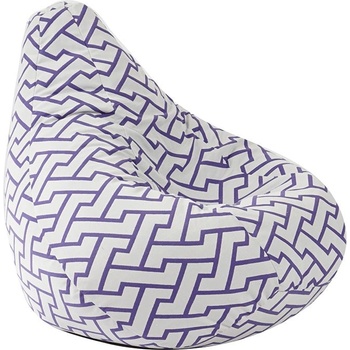 Image 1 of PUFRELAX Пуф круша за деца 4-14 г. , 160л. Nirvana Light, Zappity Purple, Перящ се калъф, Пълнеж от Полистиролни перли, Гама Premium (PUF-G-NL-PT-ZAP)