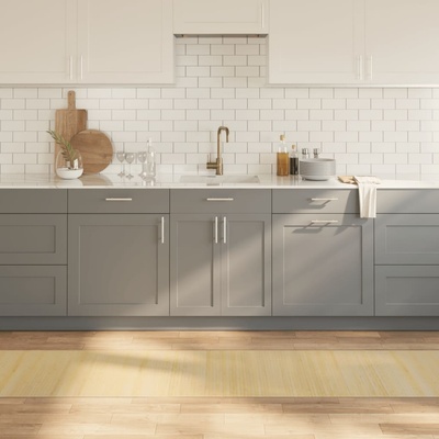 vidaXL Килим, правоъгълен, светъл натурален, 60x300 см, бамбук (376723)