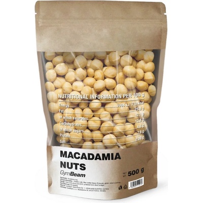 GymBeam Makadamiové orechy 500 g