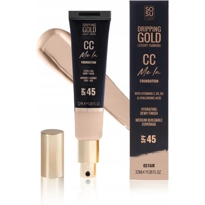 SOSU by Suzanne Jackson Dripping Gold CC Me In zdokonalující tekutý make-up SPF45 02 Fair 35 ml