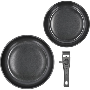 Holm Алуминиев комплект тенджери с подвижна дръжка 2 бр. с незалепващо покритие ø 28 cm - Holm (34112)